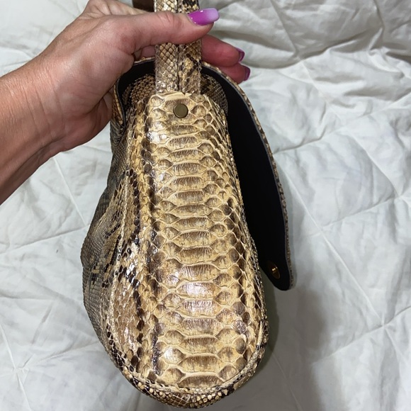 RARE Gorgeous vintage Lee Sands genuine Python shoulder bag unique - Picture 5 of 13